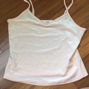 Baby Pink velvet crop top
